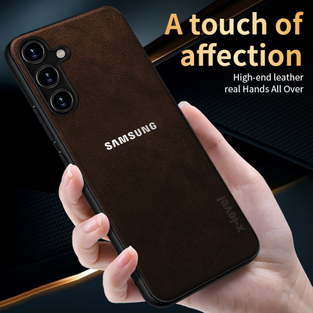 GALAXY A56 5G  Business Style PU LEATHER PROTECTIVE BACK CASE WITH CAMERA PROTECTION