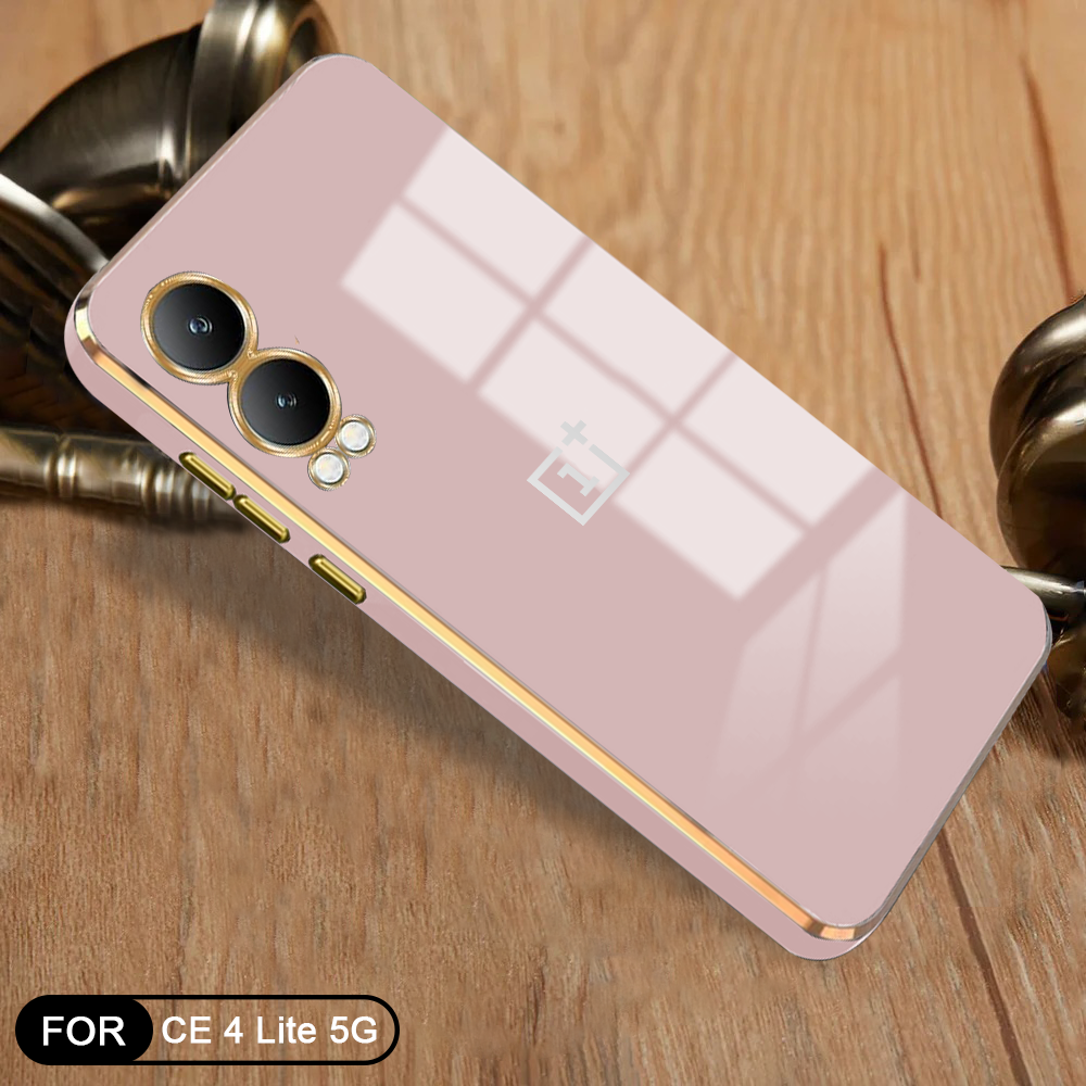 ONEPLUS NORD CE 4 LITE 5G ULTRA-SHINE GOLD ELECTROPLATED LUXURIOUS  BACK CASE WITH CAMERA PROTECTION