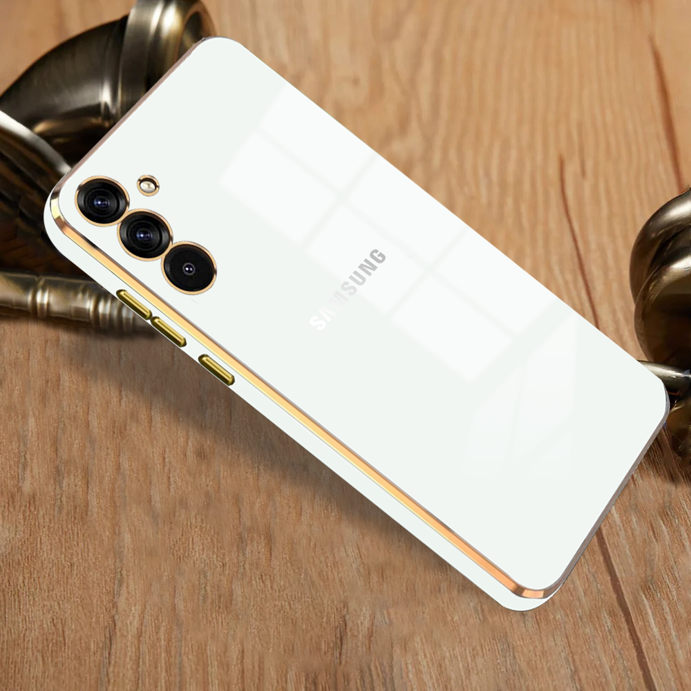 GALAXY S25 5G ULTRA-SHINE GOLD ELECTROPLATED LUXURIOUS  BACK CASE WITH CAMERA PROTECTION