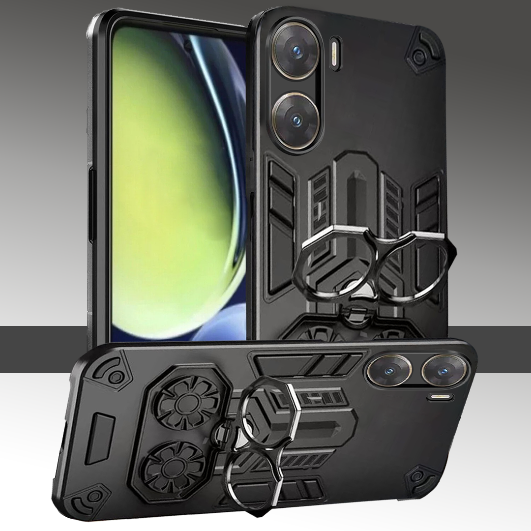 Vivo V29e 5G Armor knight Series Camera Protection 2 in 1 Shockproof Phone Cover with Kickstand