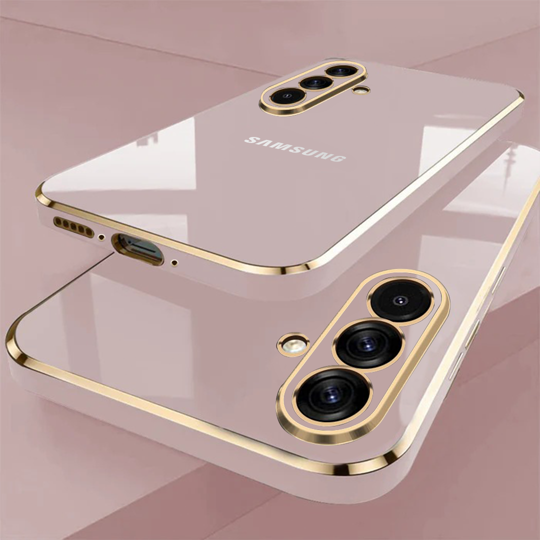 GALAXY A36 5G ULTRA-SHINE GOLD ELECTROPLATED LUXURIOUS  BACK CASE WITH CAMERA PROTECTION