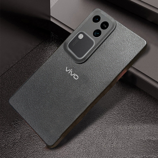 Vivo V30 5G Solid Color Leather Texture Matte Phone Back Case