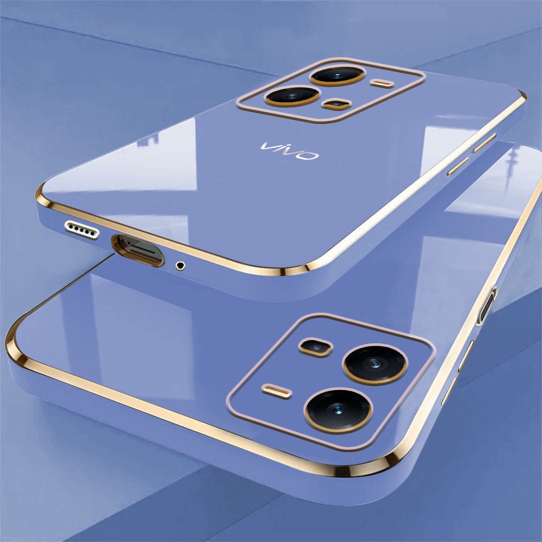 VIVO V35 5G ULTRA-SHINE GOLD ELECTROPLATED LUXURIOUS BACK CASE WITH CAMERA PROTECTION