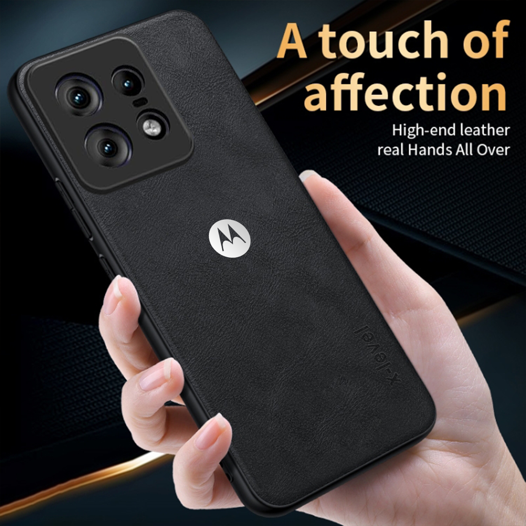 MOTO EDGE 50 PRO 5G  Business Style PU LEATHER PROTECTIVE BACK CASE WITH CAMERA PROTECTION