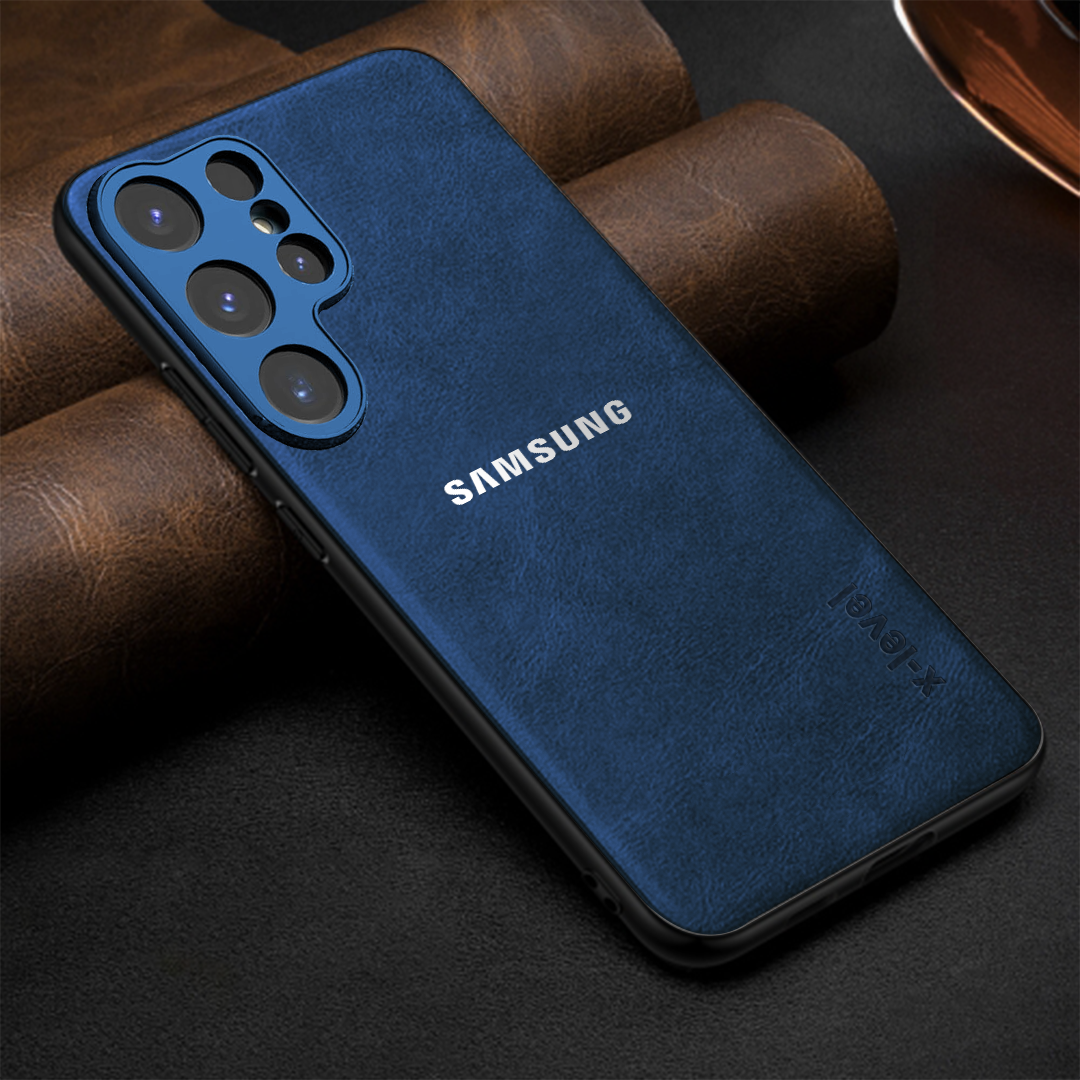 Samsung Galaxy S25 ULTRA 5G BUSINESS STYLE PU LEATHER PROTECTIVE BACK CASE WITH CAMERA PROTECTION
