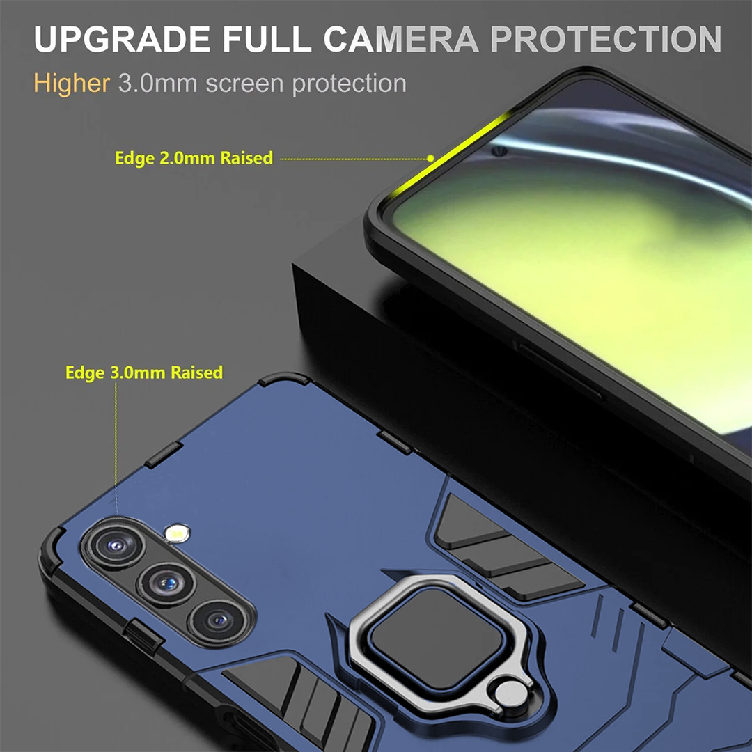 GALAXY A56 5G Black Panther Metal Bracket Shockproof Protective Back Case