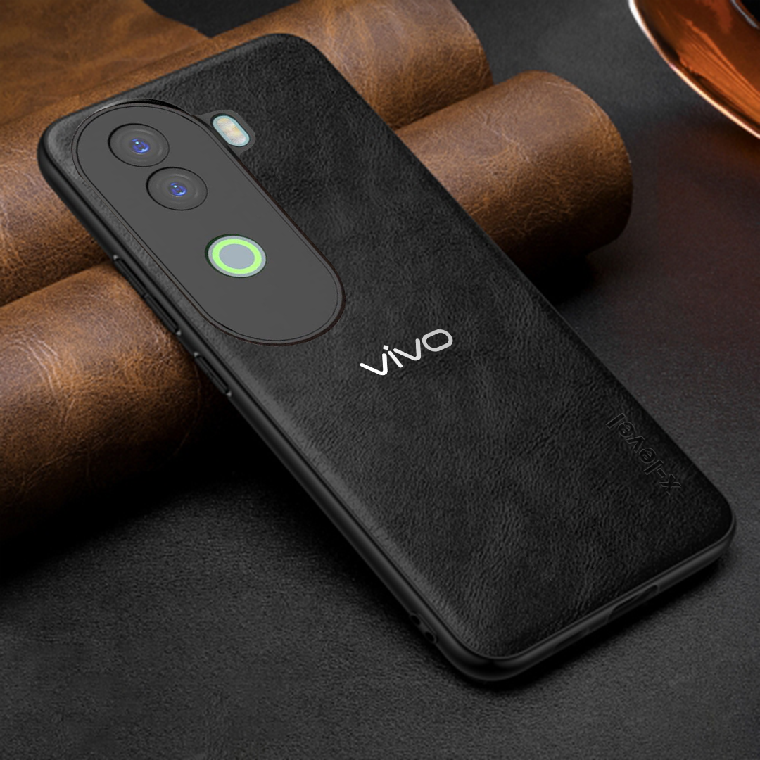 VIVO V40E 5G Business Style PU LEATHER PROTECTIVE BACK CASE WITH CAMERA PROTECTION