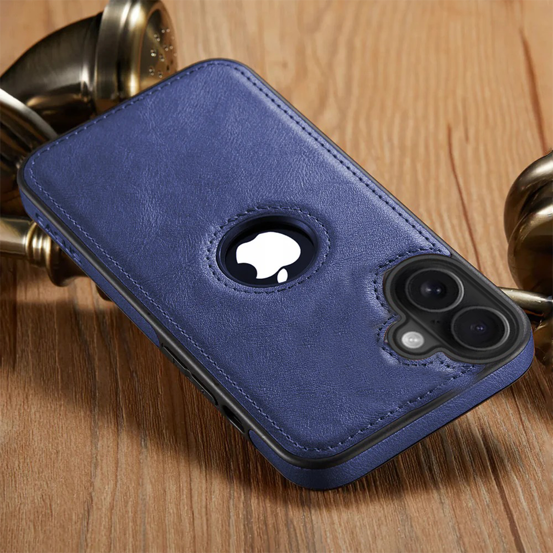 IPHONE 16 5G Drop Protection | Raised Camera Edges Protective Back Leather Case