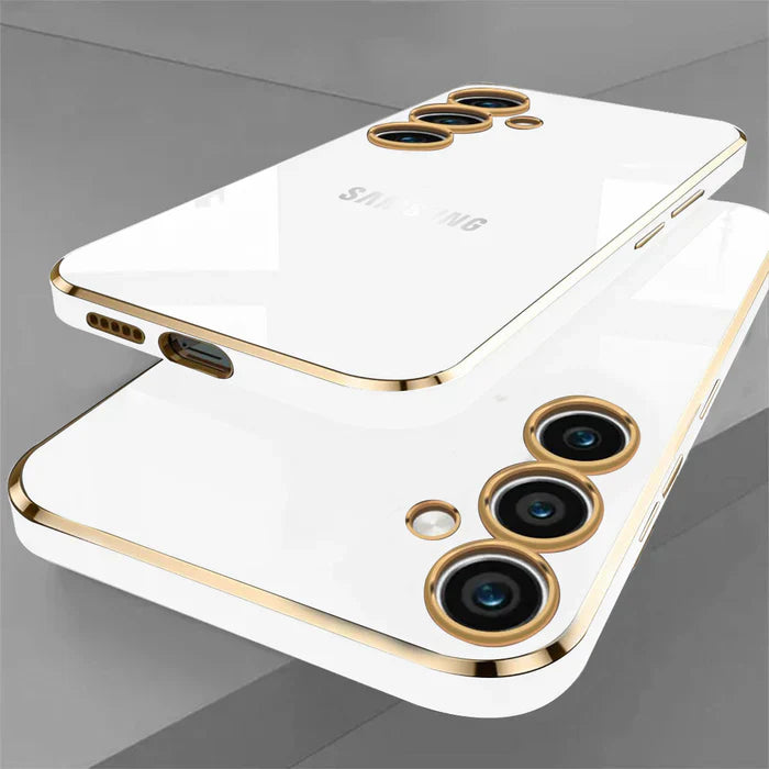 GALAXY A16 5G ULTRA-SHINE GOLD ELECTROPLATED LUXURIOUS  BACK CASE WITH CAMERA PROTECTION