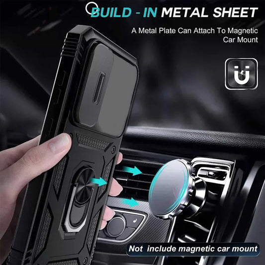 OPPO RENO 13 PRO 5G Armor Military-grade Case With Sliding Camera Cover & 360 Kickstand