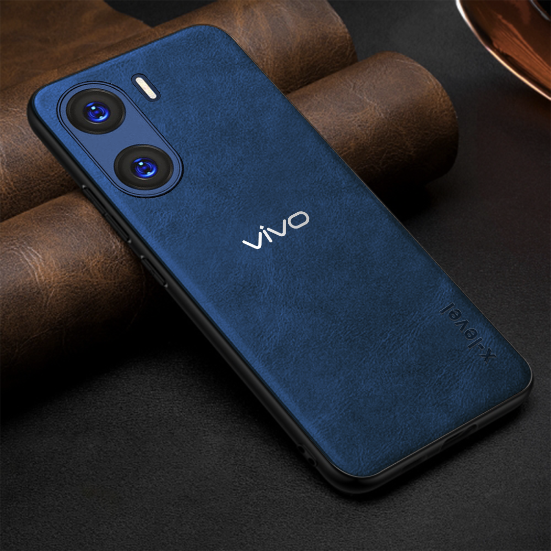 VIVO V29E 5G Business Style PU LEATHER PROTECTIVE BACK CASE WITH CAMERA PROTECTION