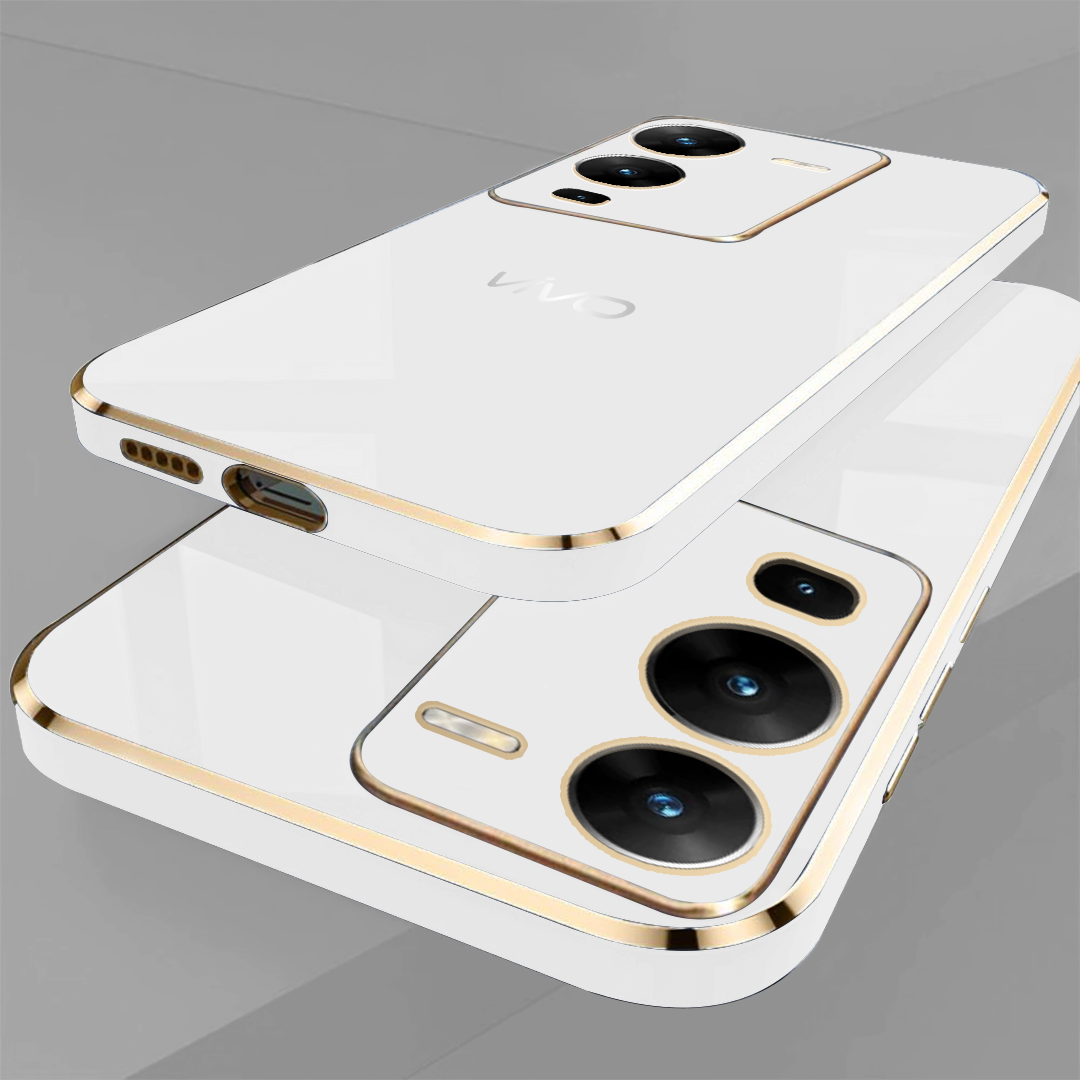 VIVO V25 PRO 5G ULTRA-SHINE GOLD ELECTROPLATED LUXURIOUS  BACK CASE WITH CAMERA PROTECTION