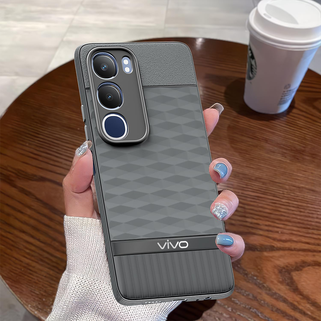 VIVO Y29 5G 3D Hexa Cube Design Drop Protection | Camera Protection TPU Back Case