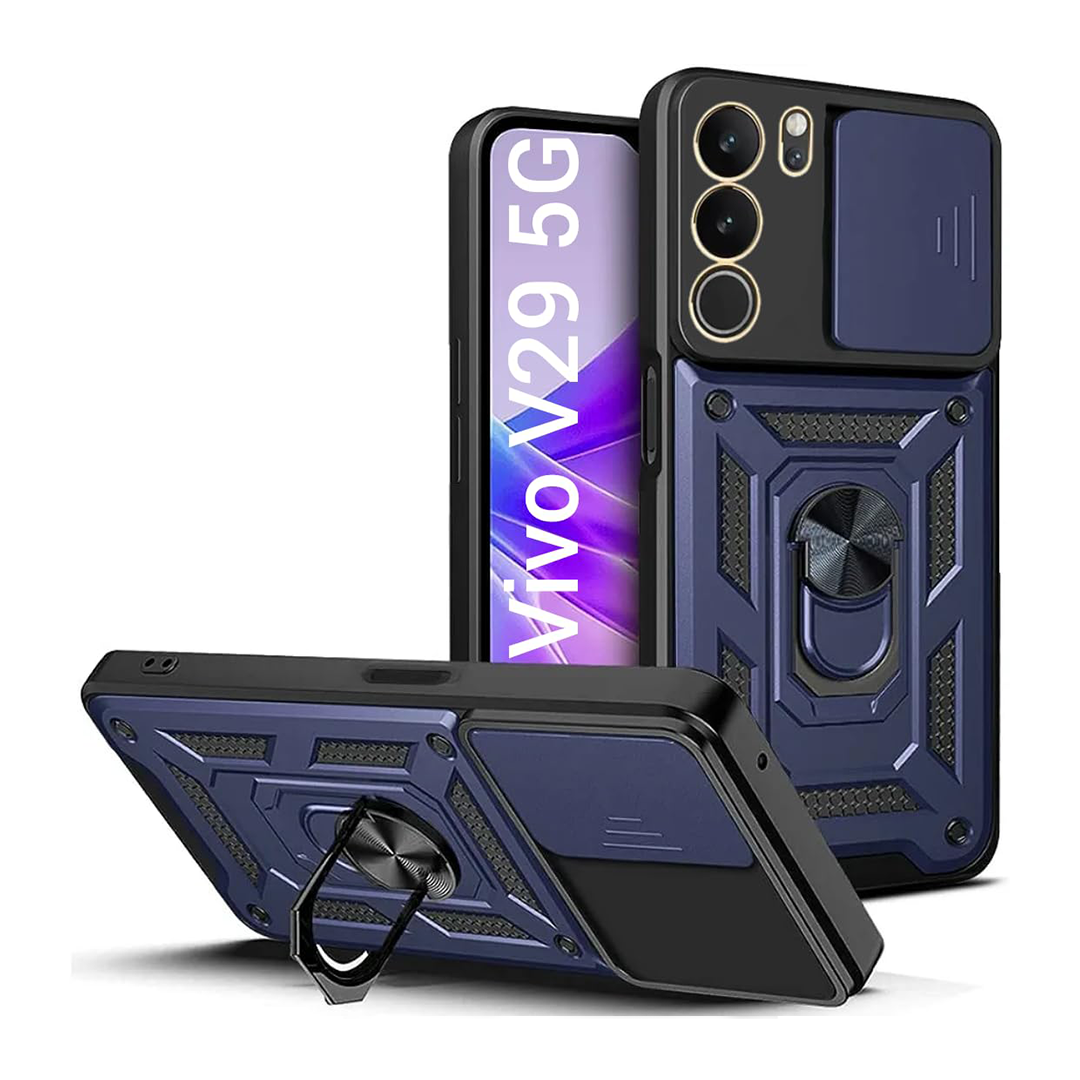 VIVO V29 PRO 5G Armor Military-grade Case With Sliding Camera Cover & 360 Kickstand