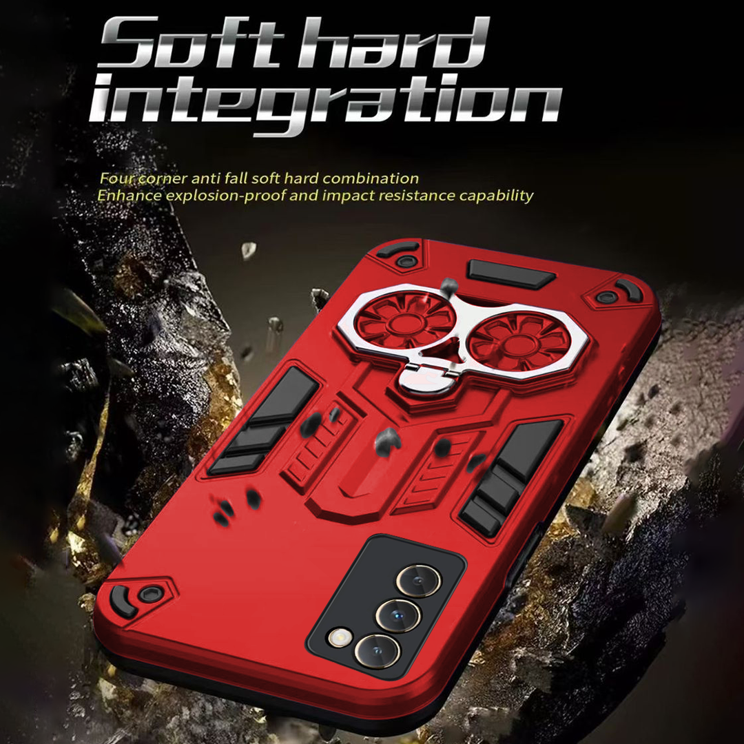 Vivo T3 5G Armor knight Series Camera Protection 2 in 1 Shockproof Phone Cover with Kickstand