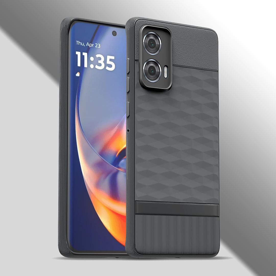 MOTOROLA G85 5G 3D Hexa Cube Design Drop Protection | Camera Protection TPU Back Case