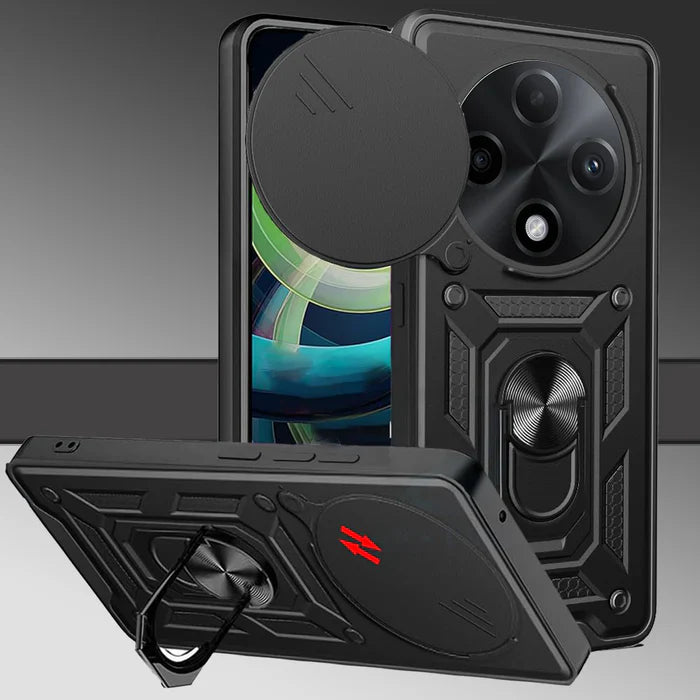 Oppo F27 5G Armor Military-grade Case With Sliding Camera Cover & 360 Kickstand