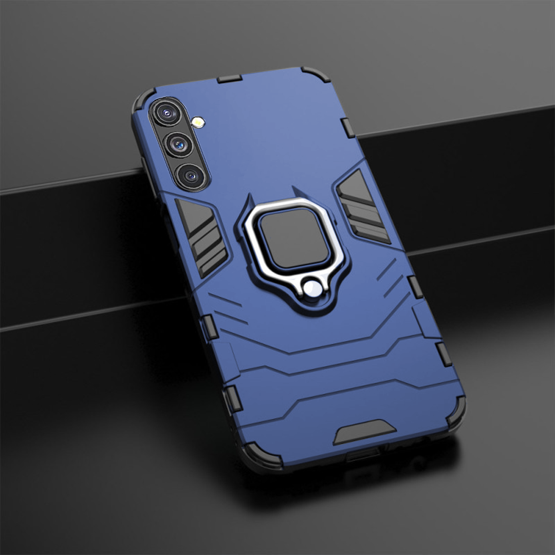 GALAXY A56 5G Black Panther Metal Bracket Shockproof Protective Back Case