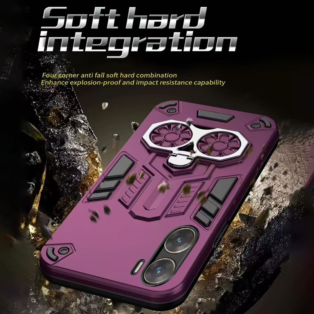 Vivo V29e 5G Armor knight Series Camera Protection 2 in 1 Shockproof Phone Cover with Kickstand