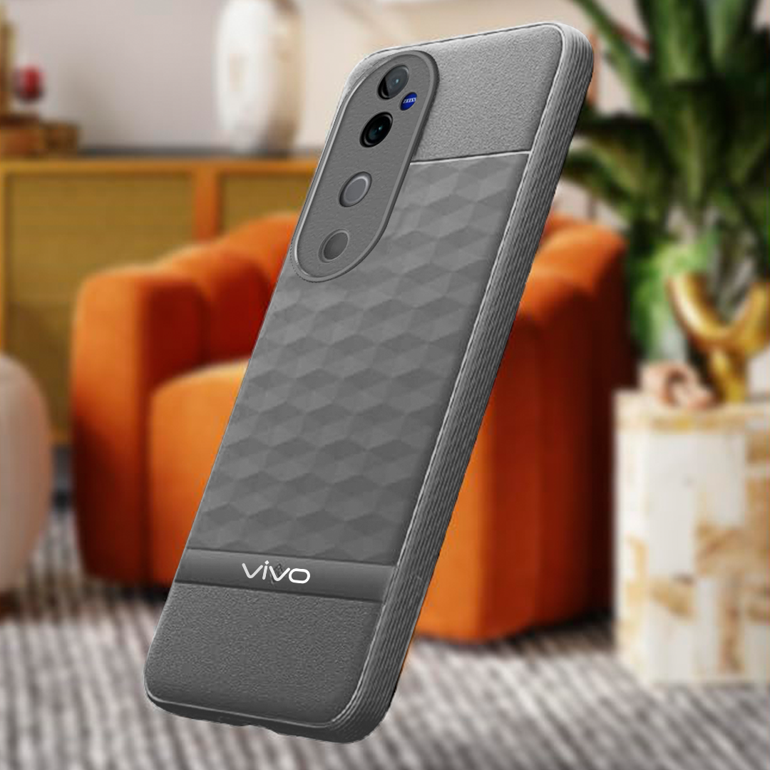 VIVO V40 5G 3D Hexa Cube Design Drop Protection | Camera Protection  TPU Back Case