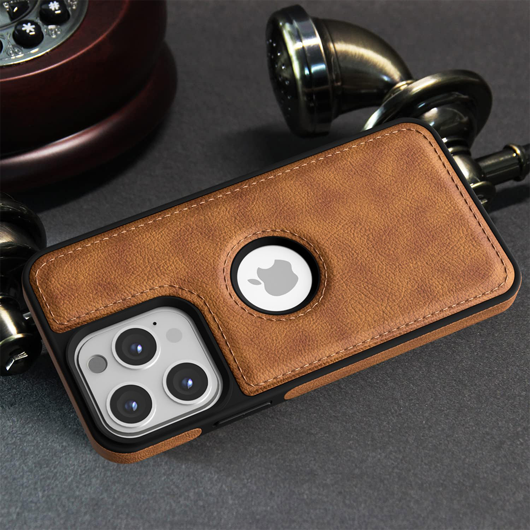 IPHONE 12 PRO MAX 5G Drop Protection | Raised Camera Edges Protective Back Leather Case