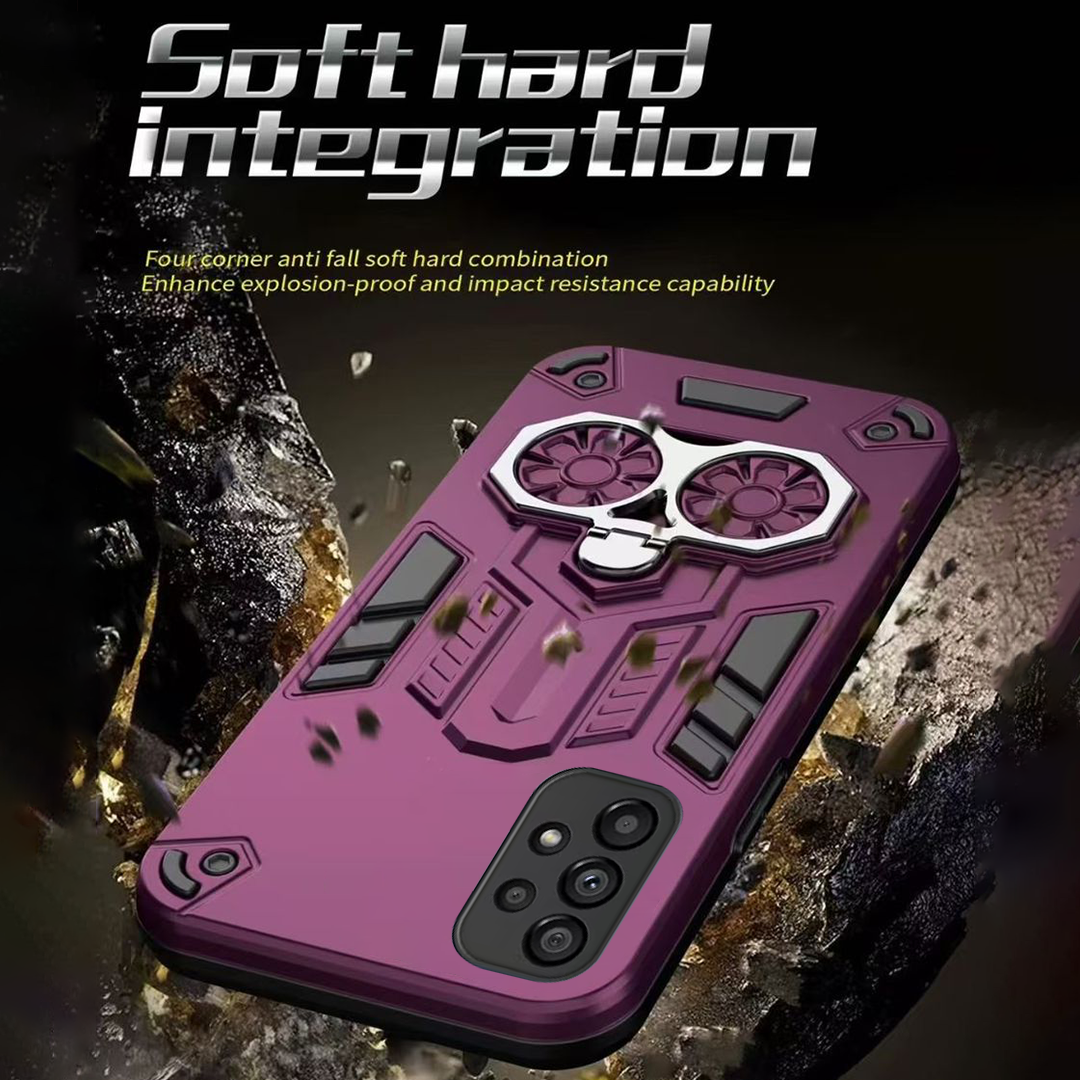 Samsung Galaxy A53 5G Armor knight Series Camera Protection 2 in 1 Shockproof Phone Cover with Kickstand