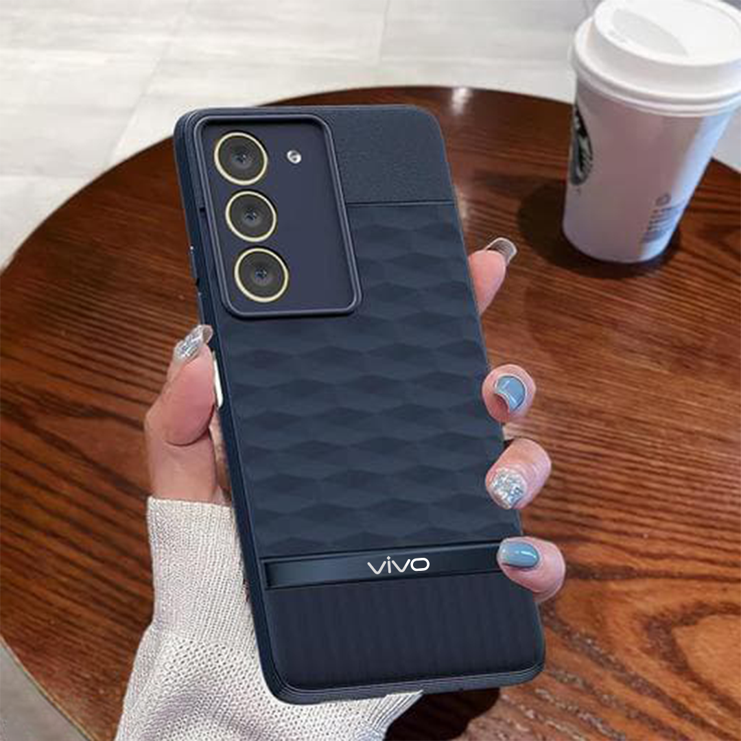 VIVO Y200E 5G 3D Hexa Cube Design Drop Protection | Camera Protection TPU Back Case