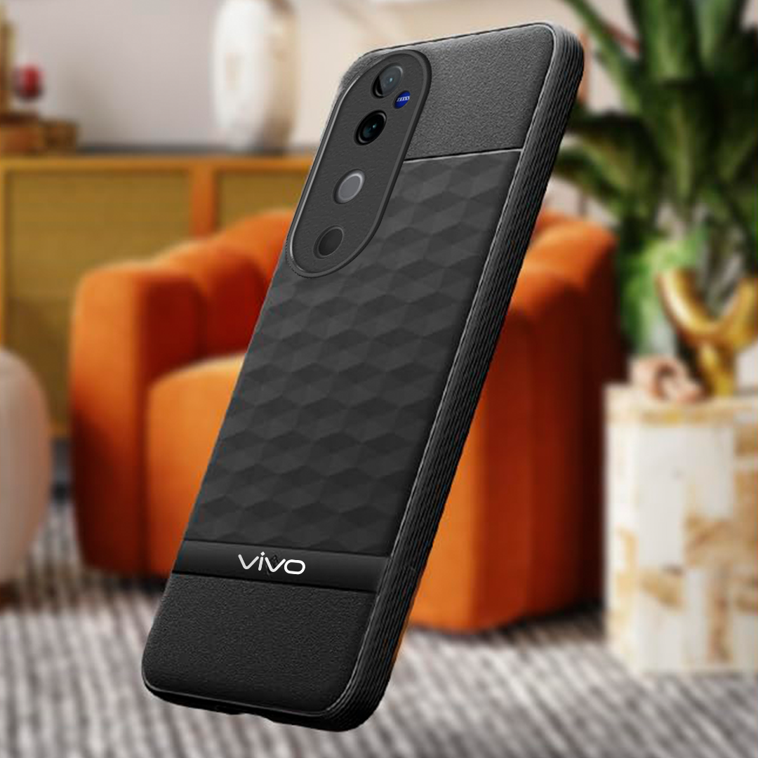 VIVO V40 5G 3D Hexa Cube Design Drop Protection | Camera Protection  TPU Back Case