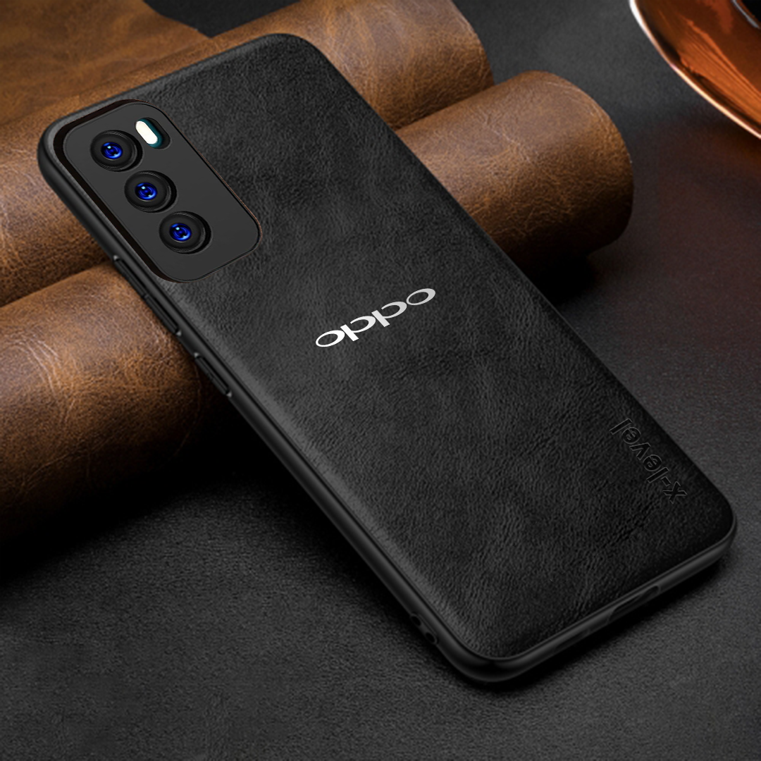 OPPO RENO 12 5G Business Style PU LEATHER PROTECTIVE BACK CASE WITH CAMERA PROTECTION