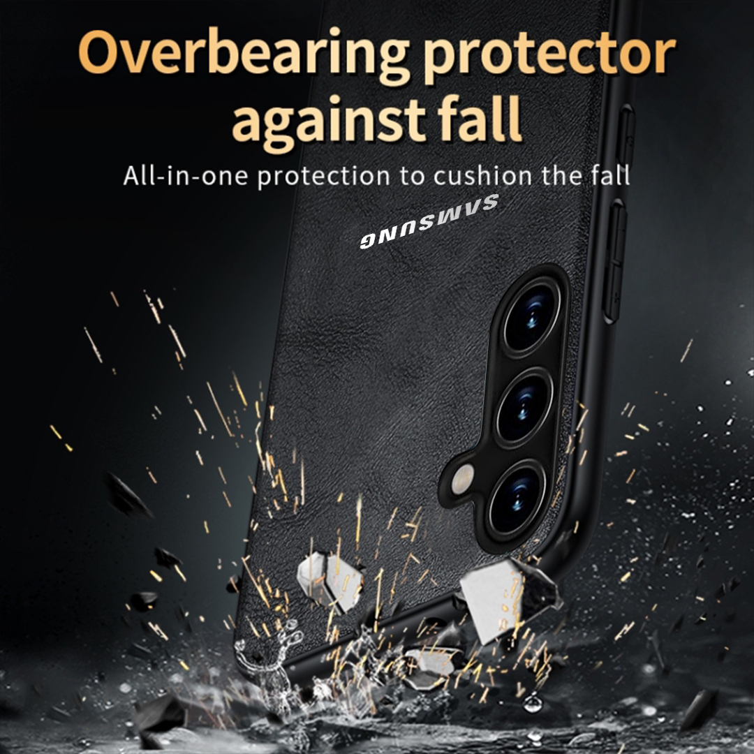 GALAXY A54 5G  Business Style PU LEATHER PROTECTIVE BACK CASE WITH CAMERA PROTECTION