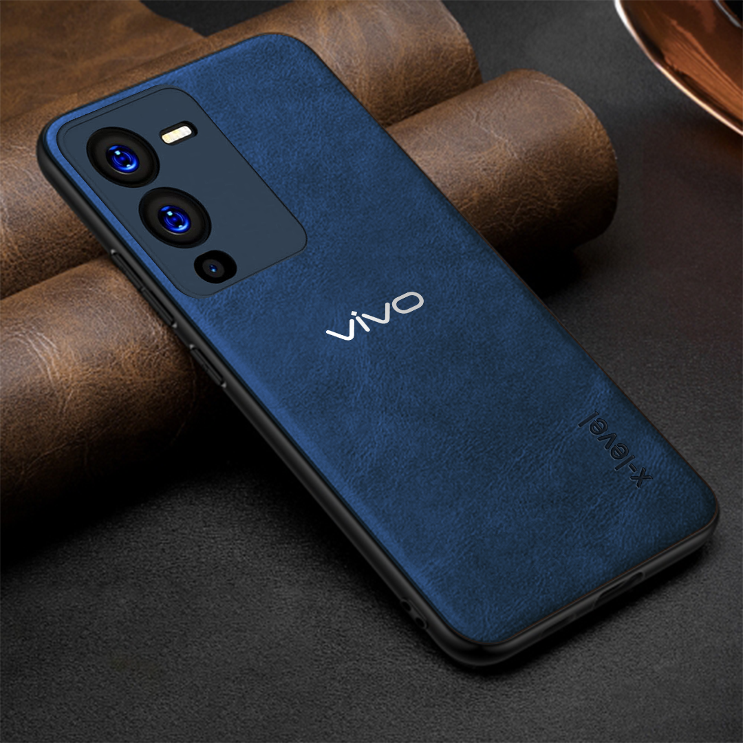 VIVO V25 Pro 5G Business Style PU LEATHER PROTECTIVE BACK CASE WITH CAMERA PROTECTION