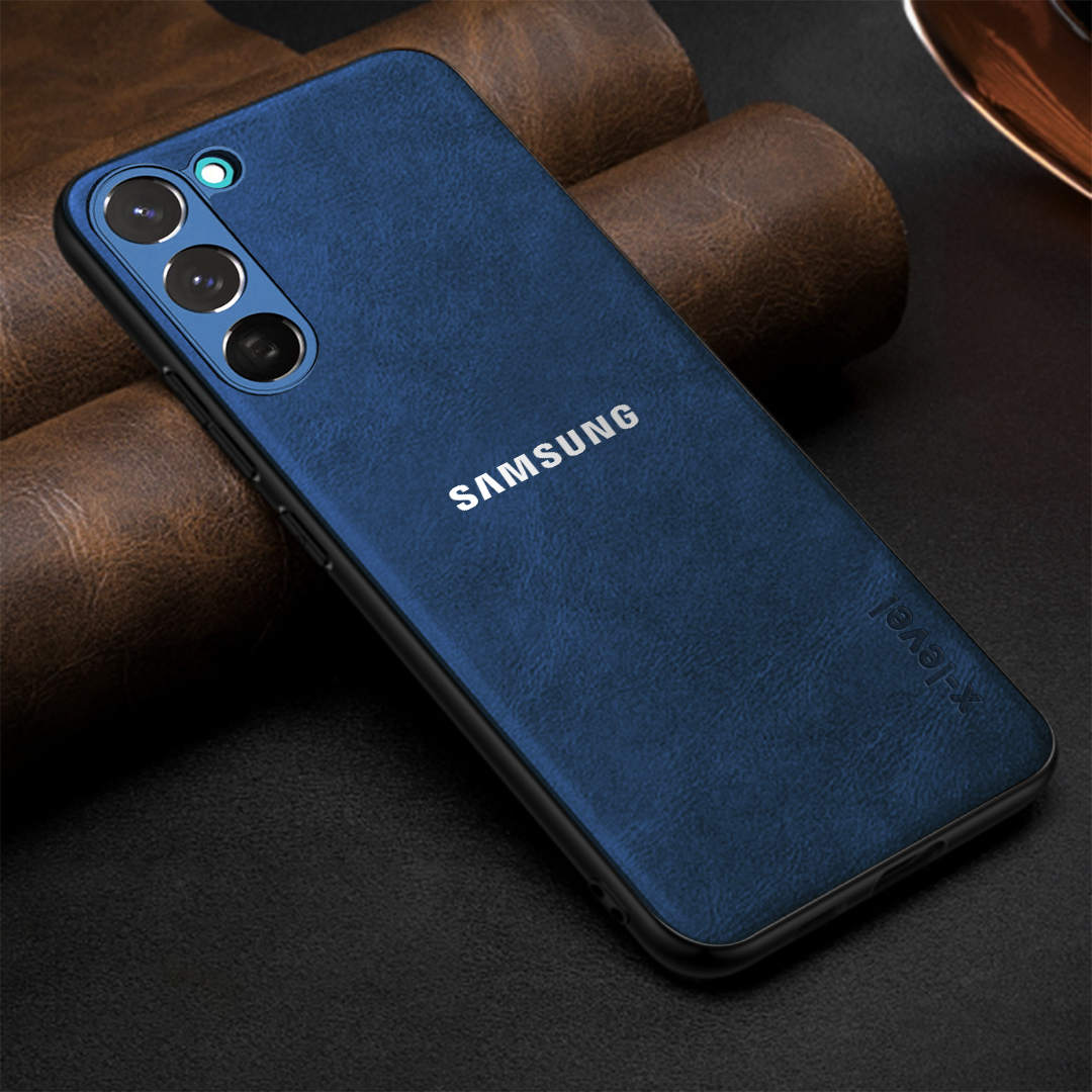 GALAXY S24 5G  Business Style  PU LEATHER PROTECTIVE BACK CASE WITH CAMERA PROTECTION