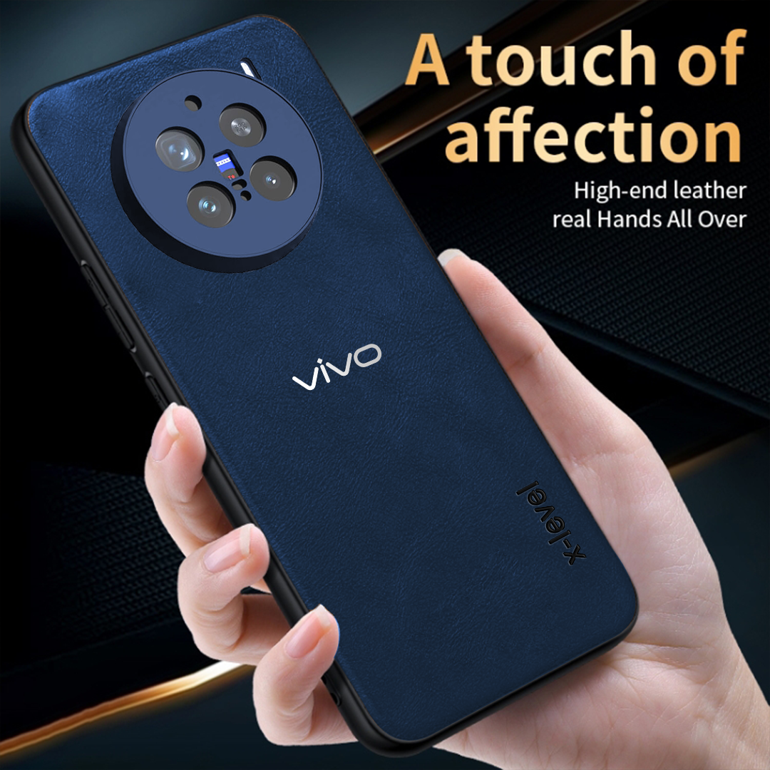 VIVO X200 PRO 5G  Business Style  PU LEATHER PROTECTIVE BACK CASE WITH CAMERA PROTECTION