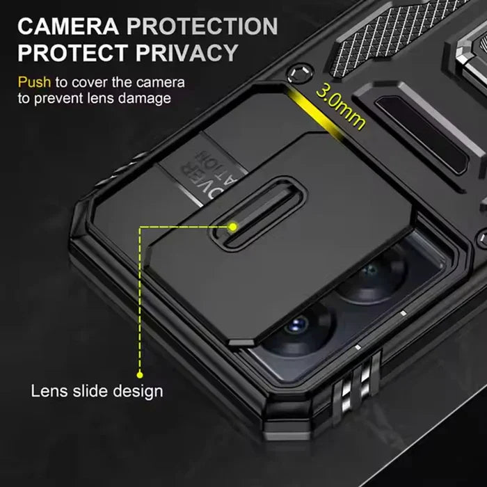 VIVO T3 5G Armor Military-grade Case With Sliding Camera Cover & 360 Kickstand