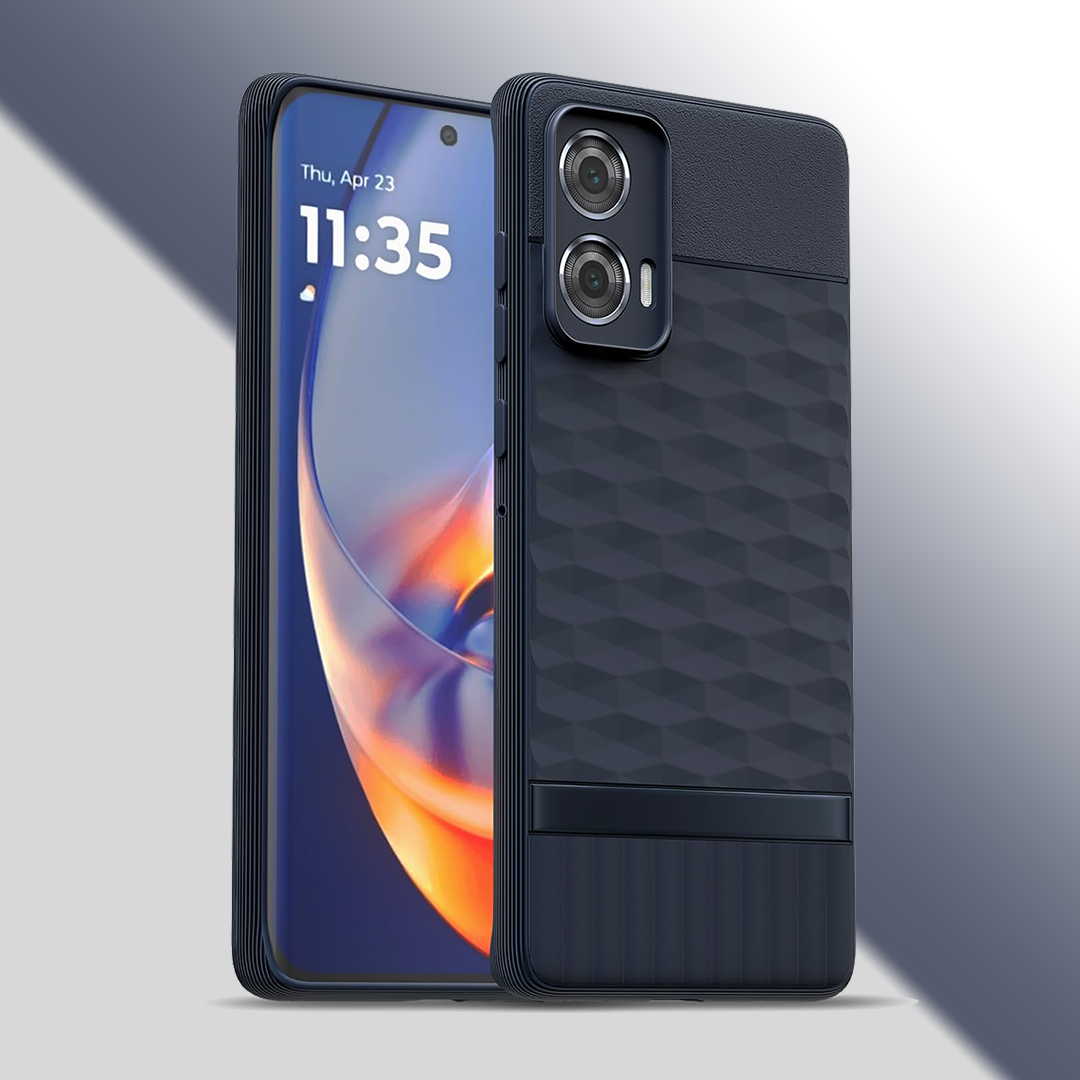 MOTOROLA EDGE 50 FUSION 5G 3D Hexa Cube Design Drop Protection | Camera Protection TPU Back Case