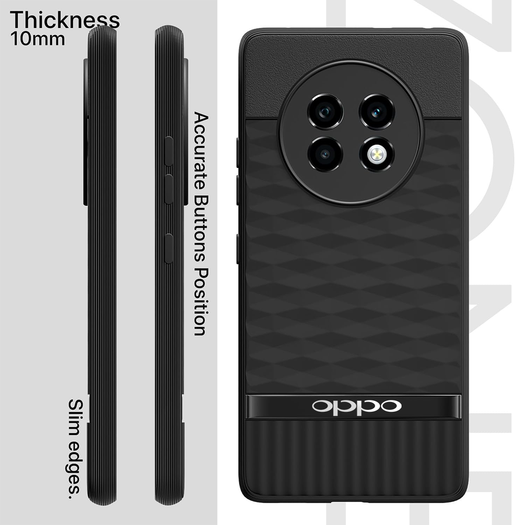 OPPO F27 PRO PLUS 5G 3D Hexa Cube Design Drop Protection | Camera Protection TPU Back Case