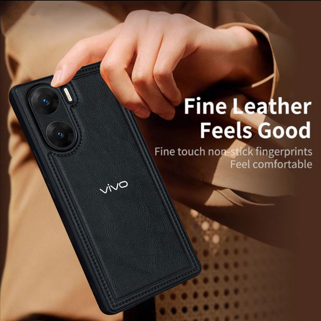 VIVO V29E 5G Vintage Leather Stitched Protective Back Case