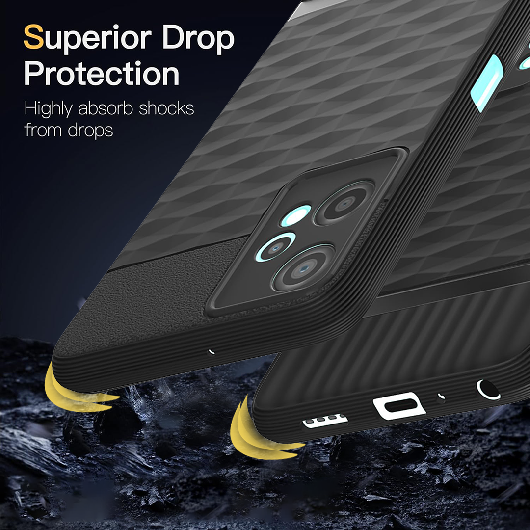 ONEPLUS NORD CE2 LITE 5G 3D Hexa Cube Design Drop Protection | Camera Protection TPU Back Case
