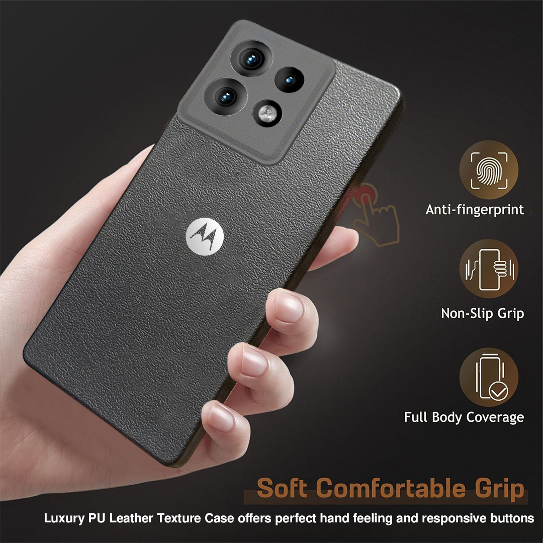 MOTO EDGE 50 NEO 5G Solid Color Leather Texture Matte Phone Back Case