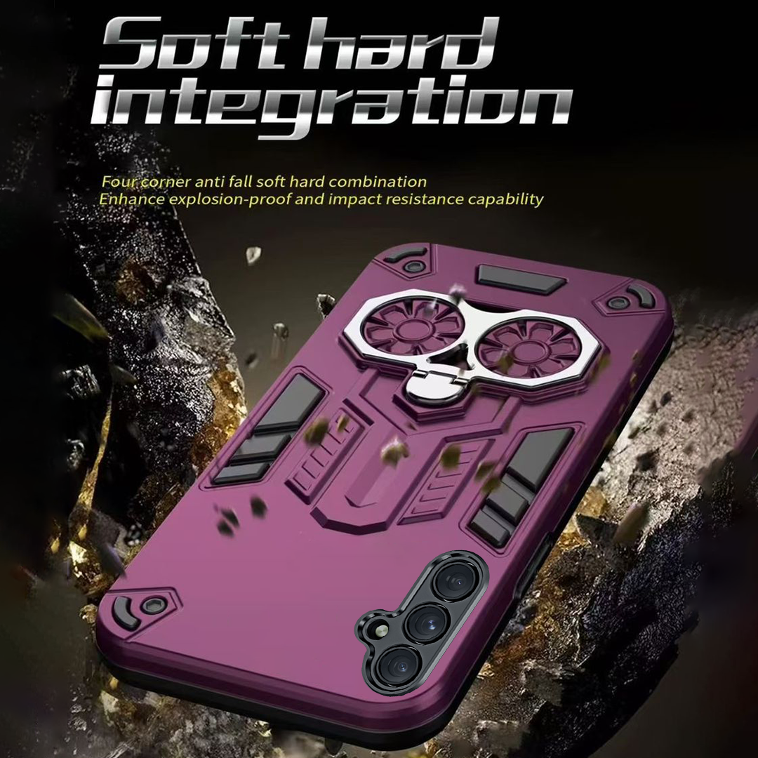 Samsung Galaxy A54 5G Armor knight Series Camera Protection 2 in 1 Shockproof Phone Cover with Kickstand