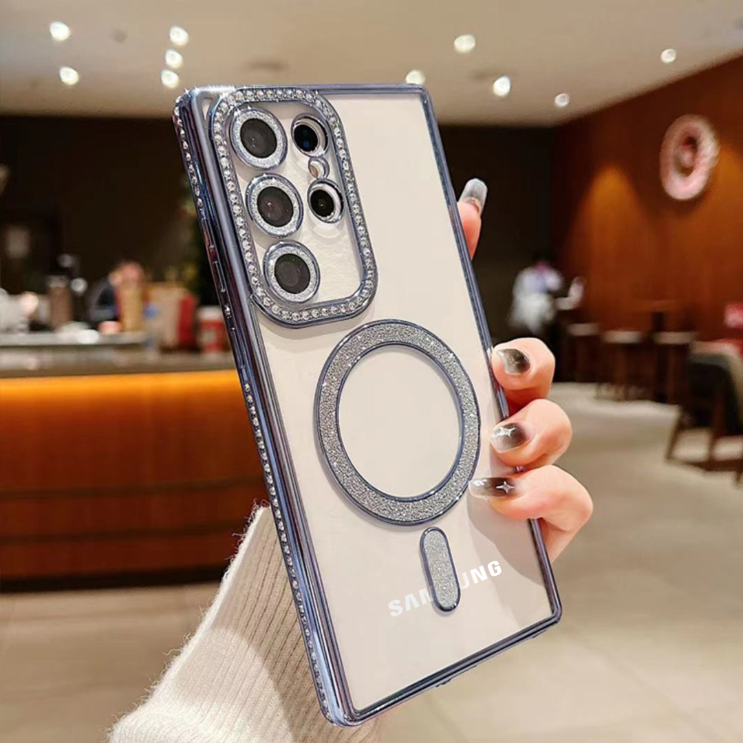 Samsung Galaxy S24 Ultra 5G Diamond Gradient Plated MagSafe TPU With Camera Lens Protection Phone Case