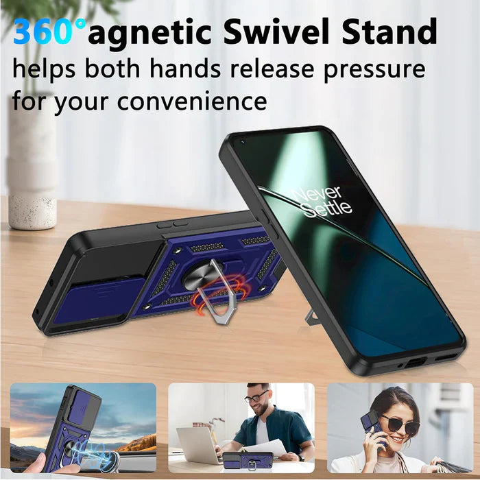 VIVO V40E 5G Armor Military-grade Case With Sliding Camera Cover & 360 Kickstand