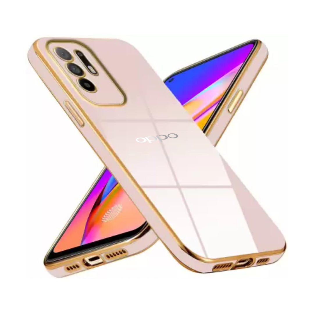 OPPO F19 PRO PLUS ULTRA-SHINE GOLD ELECTROPLATED LUXURIOUS  BACK CASE WITH CAMERA PROTECTION
