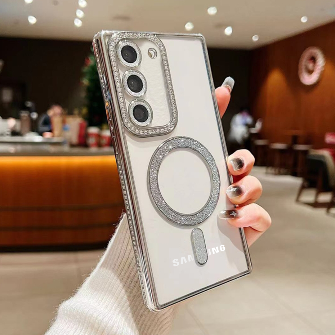 Samsung Galaxy S24 FE 5G Diamond Gradient Plated MagSafe TPU With Camera Lens Protection Phone Case