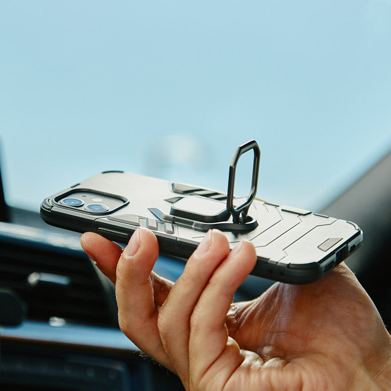 Galaxy A53 5G Black Panther Metal Bracket Shockproof Protective Back Case