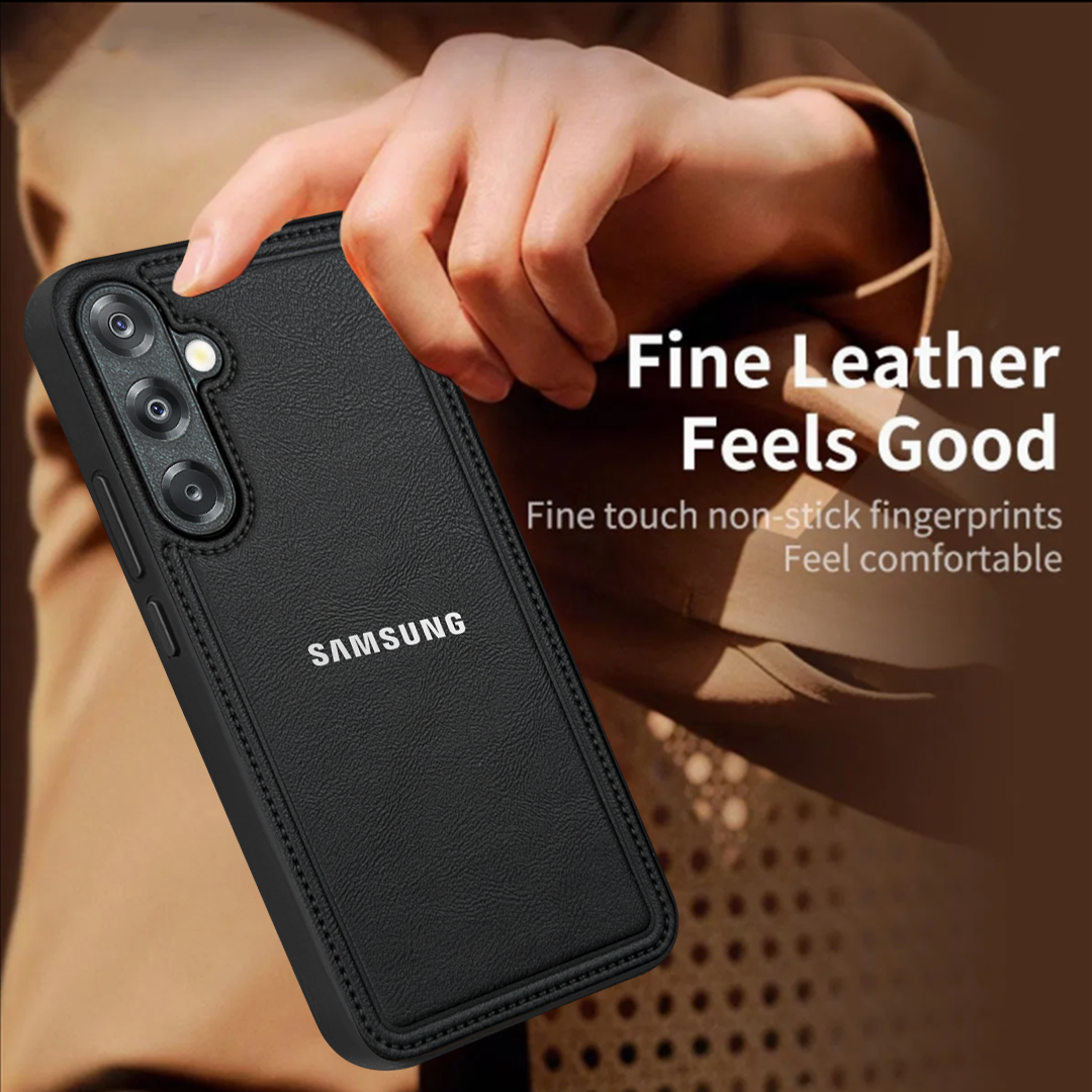 Samsung Galaxy A56 5G Vintage Leather Stitched Protective Back Case