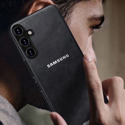 GALAXY A34 5G  Business Style PU LEATHER PROTECTIVE BACK CASE WITH CAMERA PROTECTION