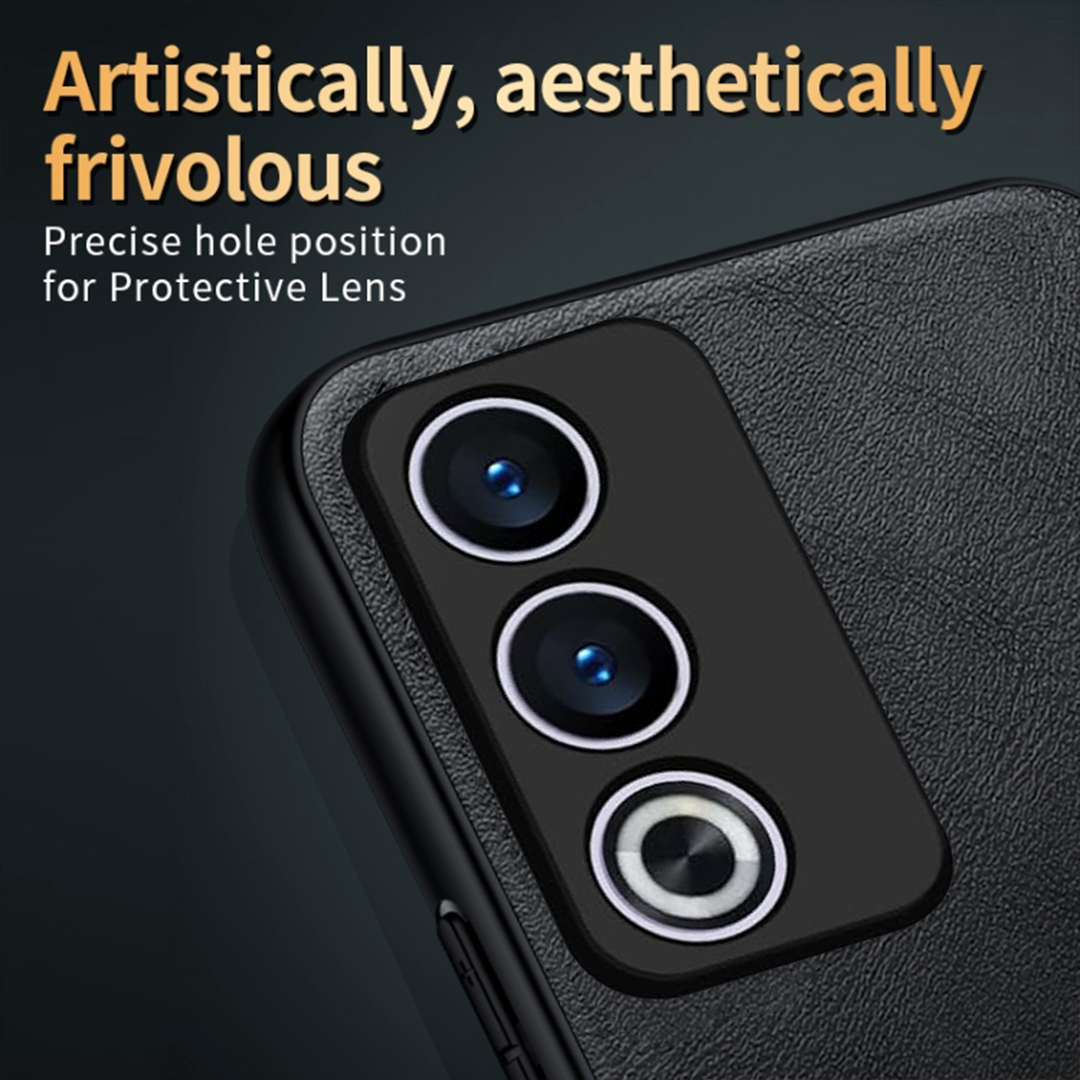 OPPO A3 Pro  5G Business Style PU LEATHER PROTECTIVE BACK CASE WITH CAMERA PROTECTION