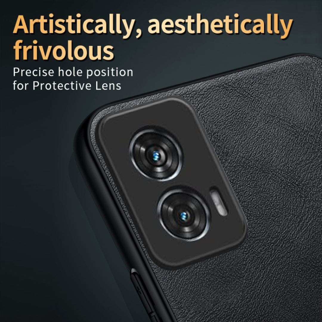 MOTO EDGE 50 FUSION 5G  Business Style PU LEATHER PROTECTIVE BACK CASE WITH CAMERA PROTECTION