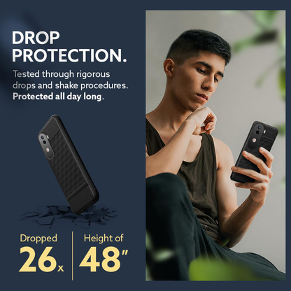 VIVO V40e 5G 3D Hexa Cube Design Drop Protection | Camera Protection  TPU Back Case